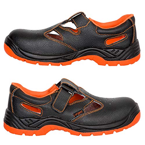 Arbeitssandale Sicherheitssandale Sandale Schutzschuhe Schutzkappe (301S1-OR) (45) von URG