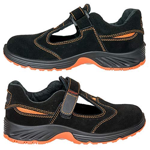 Arbeitssandale Sicherheitssandale Sandale Schutzschuhe Stahlkappe SB (304SB-OR) (40) von URG