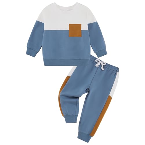 Toddler Baby Boy Kleidung Set Lange ärmel Kostüme für Jungen Taschen Contrast Color Sweatshirt und Hose Ein Kostüm für Den Herbstwald von URMAGIC