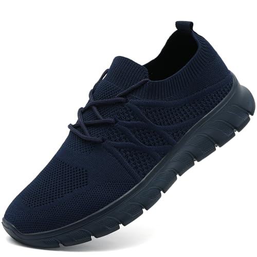 Herren Schuhe Laufschuhe Turnschuhe Sportschuhe Sneaker Running Tennis Schuhe Freizeit Straßenlaufschuhe Leichtgewichts Atmungsaktiv Walkingschuhe Fashion Fitness Jogging Sportsschuhe Marineblau 46 EU von UROMGV