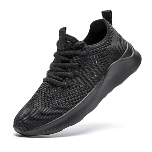 UROMGV Damen Laufschuhe Atmungsaktiv Straßenlaufschuhe Walkingschuhe Outdoor Freizeit Sportschuhe rutschfest Turnschuhe Running Shoes Schwarz 36 von UROMGV