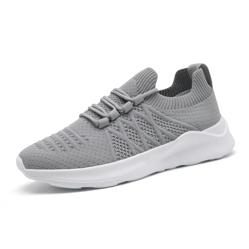 UROMGV Damen Schuhe Laufschuhe Sneaker Turnschuhe Sportschuhe Walkingschuhe Running Tennisschuhe Damen Straßenlaufschuhe Leichtgewichts Atmungsaktiv Freizei Outdoor Gym hellgrau EU 39 von UROMGV