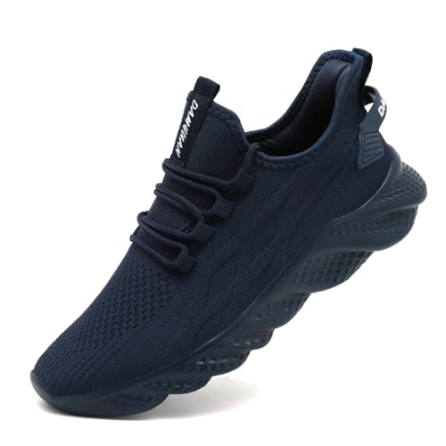 UROMGV Herren Sportschuhe Sneaker Laufschuhe Turnschuhe Herren Tennis Jogging Walkingschuhe Leichtgewichts Atmungsaktiv Freizeit Straßenlaufschuhe Fitness Schuhe Dunkelblau EU 40 von UROMGV