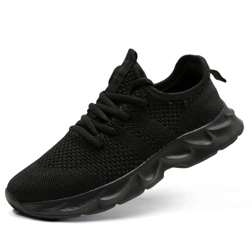 UROMGV Laufschuhe Damen Schuhe Sneaker Sportschuhe Tennisschuhe Leichte rutschfest Turnschuhe Walkingschuhe Schwarz 43 von UROMGV