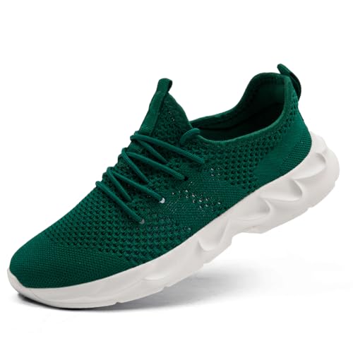UROMGV Laufschuhe Damen Schuhe Sneaker Sportschuhe Tennisschuhe Leichte rutschfest Turnschuhe Walkingschuhe Tiefgrün 39 von UROMGV
