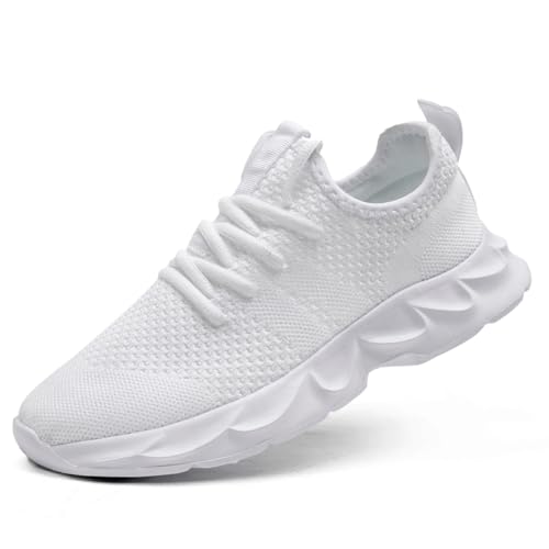 UROMGV Laufschuhe Damen Schuhe Sneaker Sportschuhe Tennisschuhe Leichte rutschfest Turnschuhe Walkingschuhe weiß 41 von UROMGV