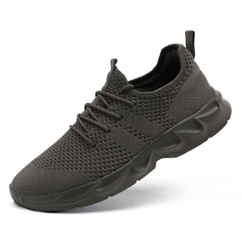 UROMGV Laufschuhe Damen Schuhe Sneaker Sportschuhe Tennisschuhe Leichte rutschfest Turnschuhe Walkingschuhe dunkelgrau 38 von UROMGV