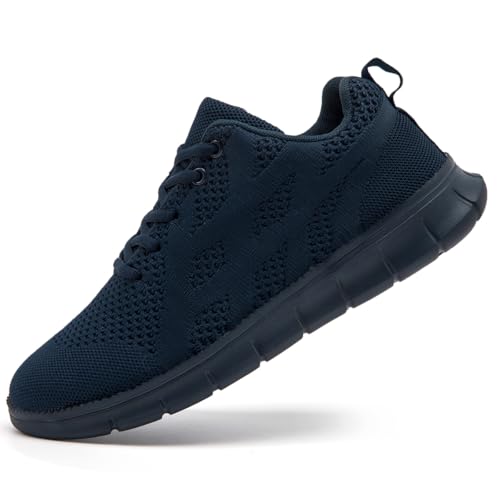 UROMGV Laufschuhe Herren Sneaker Schuhe Sportschuhe Turnschuhe Straßenlaufschuhe Walkingschuhe Slip On Joggingschuhe Herren Dunkelblau 44 von UROMGV