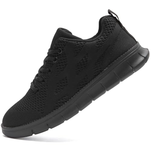 UROMGV Laufschuhe Herren Sneaker Schuhe Sportschuhe Turnschuhe Straßenlaufschuhe Walkingschuhe Slip On Joggingschuhe Herren Schwarz 44 von UROMGV