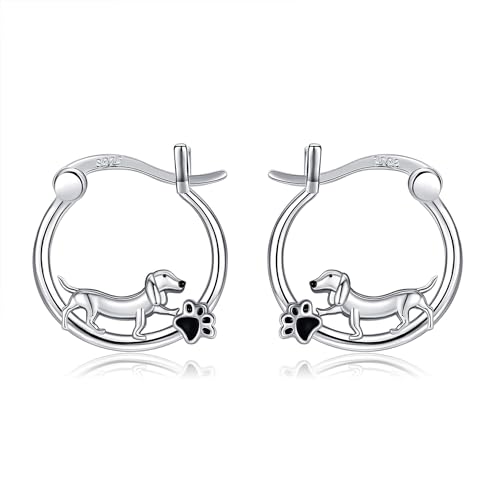 Dackel Ohrringe Sterling Silber Dackel Wiener Hund Creolen Dackel Schmuck Geschenke für Frauen Dackel Ohrringe Sterling Silber Dackel Wiener Hund Creolen Dackel Schmuck Geschenke für Frauen von URONE