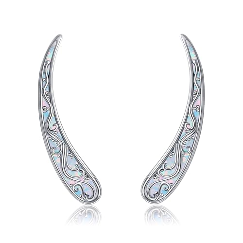 Filigrane Ohr Crawler Ohrringe Sterling Silber Filigran Weiß Opal Ohr Climbers Ohrringe Vintage Filigran Schmuck Geschenke für Damen von URONE