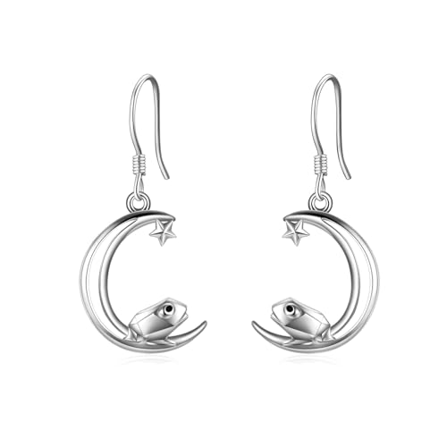 Frosch Ohrringe 925 Sterling Silber Frosch Ohrhänger Tier Schmuck Geschenke für Damen von URONE
