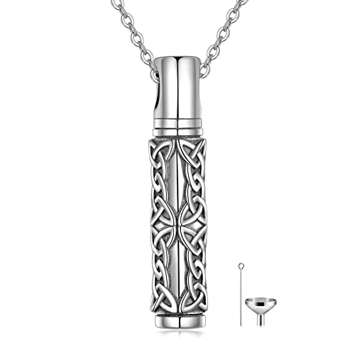 Keltische Knoten Urnen Halsketten für Asche Sterling Silber Einäscherung Schmuck für Ashes Memorial Schmuck Geschenke für Frauen von URONE