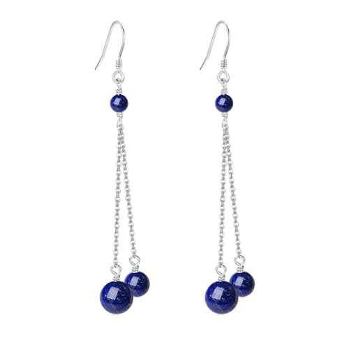 Lapislazuli Ohrringe 925er Sterlingsilber Lapislazuli Tropfen Ohrringe Edelstein Schmuck Geschenke für Frauen Mädchen von URONE