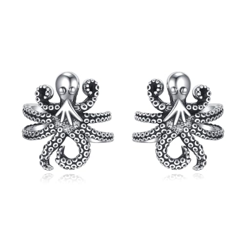 Oktopus-Ohrmanschetten-Ohrringe Sterlingsilber Oktopus-Tentakel-Manschetten-Ohrringe Nicht Durchdringender Knorpelschmuck Geschenke für Damen von URONE