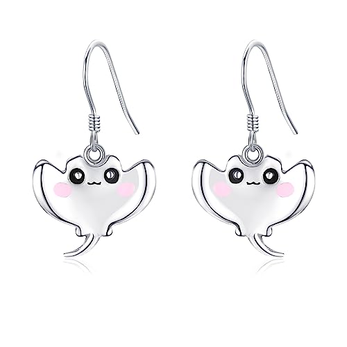 Rochen-Ohrringe aus Sterlingsilber Mantarochen-Ohrringe Ozean-Tier-Schmuck Geschenke für Frauen von URONE