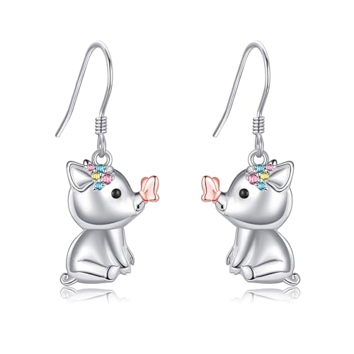 Schwein Ohrringe aus 925er Sterlingsilber Schwein Ohrringe für Frauen Tier Schmuck Geschenke für Tierliebhaber Mädchen von URONE