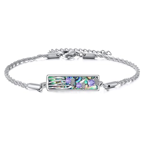 URONE Distel-Armband 925 Sterling Silber Schottischer Distelschmuck Geschenke für Frauen von URONE