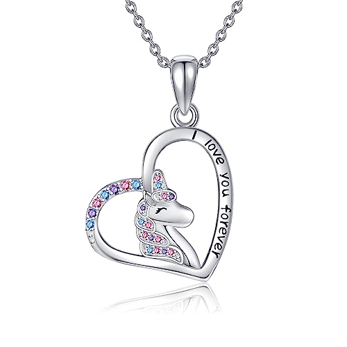 URONE Einhorn Kette 925 Sterling Silber Einhorn Anhänger Halskette Einhorn Schmuck Geschenke für Damen URONE Einhorn Kette 925 Sterling Silber Einhorn Anhänger Halskette Einhorn Schmuck Geschenke für Damen von URONE