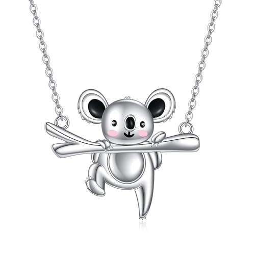 URONE Koala Halskette für Mädchen Sterling Silber Niedliche Tier Halskette Koala Schmuck Geschenke für Mädchen von URONE