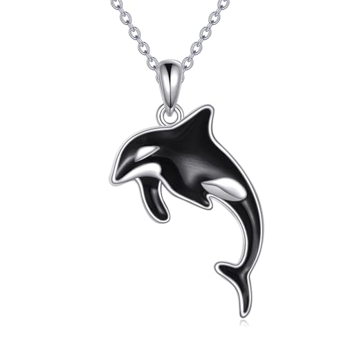 URONE Orca Killerwal Kette 925er Sterling Silber Orca Wal Anhänger Ozeantier Schmuck Geschenke für Frauen URONE Orca Killerwal Kette 925er Sterling Silber Orca Wal Anhänger Ozeantier Schmuck Geschenke für Frauen von URONE