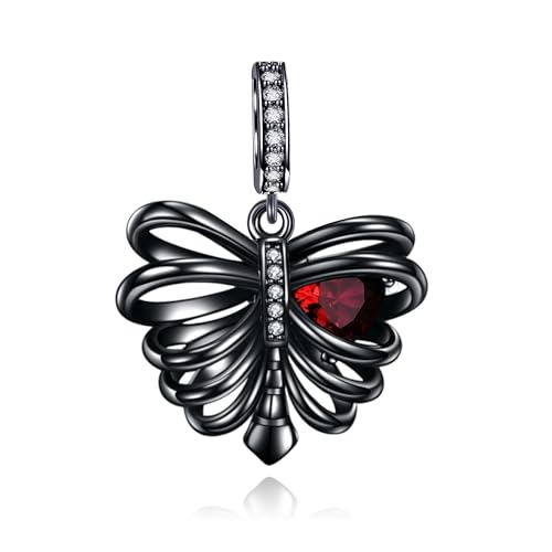 URONE Rippen Charms Perlen Passend Für Charm-Armbänder Für Frauen 925er Sterlingsilber Totenkopf-Anhänger Perle Gothic-Schmuck Geschenke Für Frauen Armband Und Halskette URONE Rippen Charms Perlen Passend Für Charm-Armbänder Für Frauen 925er Sterlingsilber Totenkopf-Anhänger Perle Gothic-Schmuck Geschenke Für Frauen Armband Und Halskette von URONE