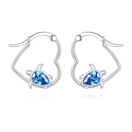 URONE Schildkröte Ohrringe Silber 925 Creolen Schildkröte Schmuck Süße Geschenke Schildkröte für Frauen Damen URONE Schildkröte Ohrringe Silber 925 Creolen Schildkröte Schmuck Süße Geschenke Schildkröte für Frauen Damen von URONE