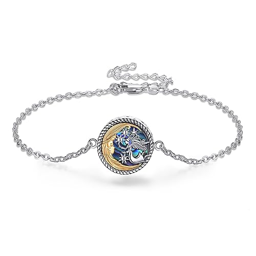 URONE Schutzengel-Urnen-Armband für Asche Sterlingsilber Engel-Urnen-Anhänger Kremationsandenken Erinnerungsschmuck für Frauen von URONE