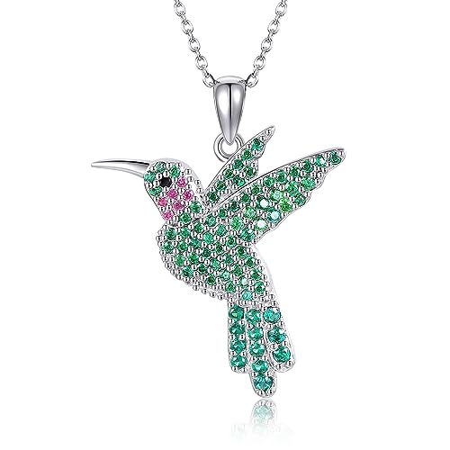 URONE Kolibri Halskette für Damen 925 Sterling Sliver Kolibri Anhänger Kolibri Schmuck Geschenk von URONE