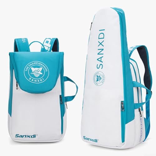 URPIZY Tennis-Paddel-Rucksack für Herren und Damen, Squash-/Badmintonschläger, Tasche, Handtasche, Laptop-Tasche, Fach für 2 Badminton- und Squashschläger (blau) von URPIZY