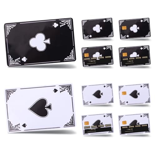 URROMA 8 x Kreditkarten-Skin-Aufkleber, Poker Ace, wasserdichte Kartenabdeckungen für EC-Key-ID-Karte, selbstklebende Bankkarten-Schutzaufkleber, DIY-Dekoration, Geschenk URROMA 8 x Kreditkarten-Skin-Aufkleber, Poker Ace, wasserdichte Kartenabdeckungen für EC-Key-ID-Karte, selbstklebende Bankkarten-Schutzaufkleber, DIY-Dekoration, Geschenk von URROMA