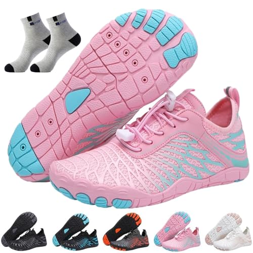 URWEIGH Frühlings-Barfußschuhe,Barekick-Schuhe,Barekick – Gesunde Und rutschfeste Barfußschuhe Unisex,Barekick Barekick-Wasserschuhe (Rosa Flügel,37) von URWEIGH