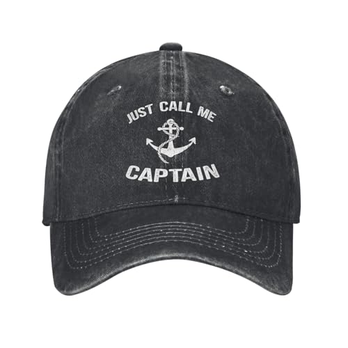 Baseballmütze Just Call Me Captain Baseballkappe Sonne Lustig Pilot Boot Camping Sonnencreme gewaschen Hüfthüte Unisex Männer Street Style Baseball Caps Modeaccessoires von URYRYUI