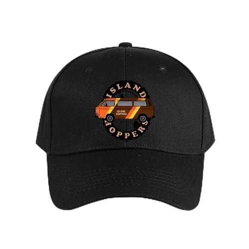 URYRYUI Baseballkappe 1 Stück Insel Kupfer Vanagon inspiriert Baseballkappe - Verstellbares leichtes waschbares Polyester schwarz mit Batik-Design Unisex Sport Geschenk von URYRYUI