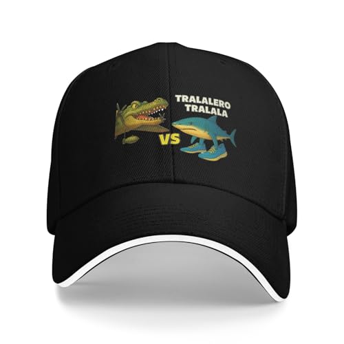 URYRYUI Baseballkappe Lustig Tralalero Tralala VS Krokodile, die Gewinner Sein Werden Sport Herren Italienisch Brainrot Druck Männliche Trucker Kappe Modeaccessoires Sportgeschenke von URYRYUI