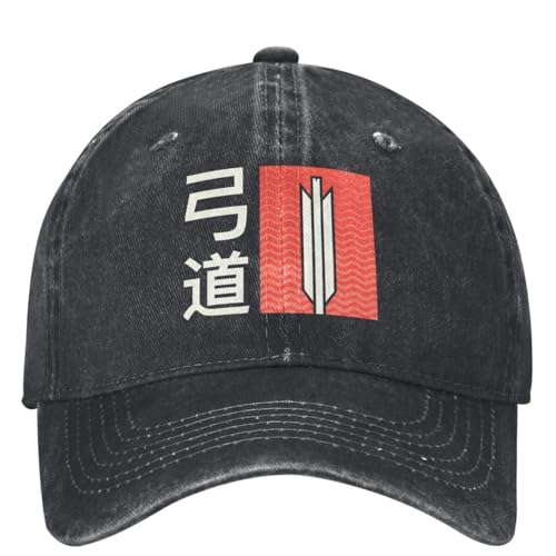 URYRYUI Baseballkappe Mit gedruckten Mustern Retro Kyudo Japanisch Bogenschießen Casual Frühling Trucker Hut Wandern Angeln Snapback Cap Modeaccessoires von URYRYUI
