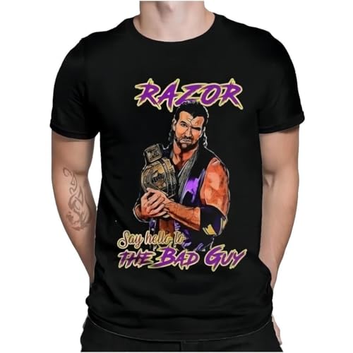 Fashion Razor Ramon Men's Clothing The Bad Guy Cool T-Shirt Summer Crew Neck Shirt Short Sleeve Top Vest von URYSDPOWUS