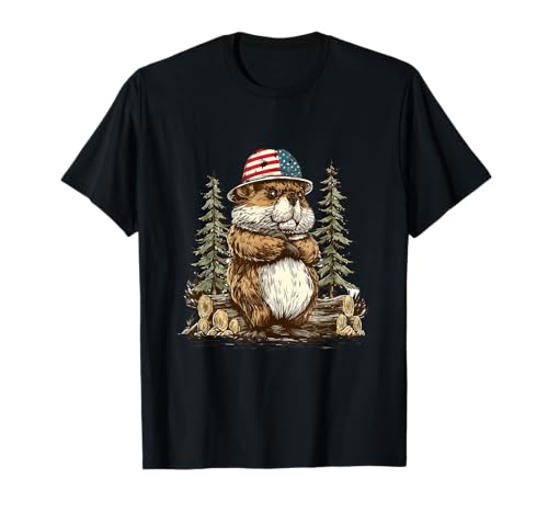 Lustiger Biber mit US Helm Kostüm für Jungen und Mädchen T-Shirt Lustiger Biber mit US Helm Kostüm für Jungen und Mädchen T-Shirt von US Beaver Outfit