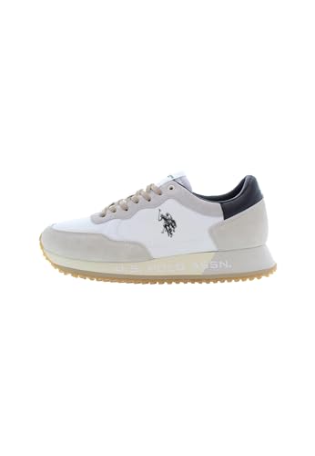 Scarpe U.S. Polo sneaker running Cleef 006M in pelle scamosciata/ tessuto white/ black US24UP02 44 Scarpe U.S. Polo sneaker running Cleef 006M in pelle scamosciata/ tessuto white/ black US24UP02 44 von US POLO