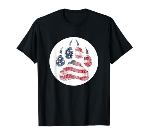 Tolle Pfote in patriotischen Farben für Jungen und Mädchen T-Shirt Tolle Pfote in patriotischen Farben für Jungen und Mädchen T-Shirt von US Paw Outfit