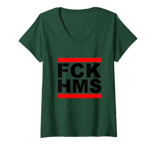 Damen FICK HAMS T-Shirt mit V-Ausschnitt Damen FICK HAMS T-Shirt mit V-Ausschnitt von US1 Designs