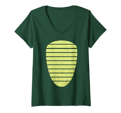 Damen Alligator Belly Krokodil Eidechse Dinosaurier Kostüm Halloween T-Shirt mit V-Ausschnitt Damen Alligator Belly Krokodil Eidechse Dinosaurier Kostüm Halloween T-Shirt mit V-Ausschnitt von US32 Alligator Costume Halloween