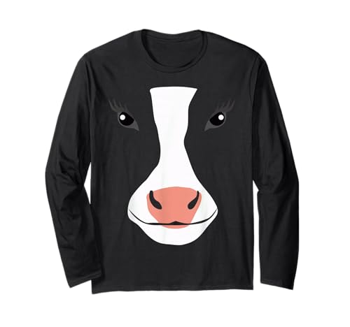 Kuhgesicht, lustig, niedlich, Bauernhoftier-Kostüm, T-Shirt für Kinder und Erwachsene Langarmshirt Kuhgesicht, lustig, niedlich, Bauernhoftier-Kostüm, T-Shirt für Kinder und Erwachsene Langarmshirt von US32 Back To School