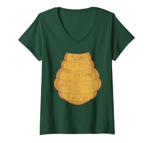 Damen Halloween Krokodil Alligator Kostüm Herren Jungen Jugend T-Shirt mit V-Ausschnitt von US32 Crocodile Alligator Costume Halloween
