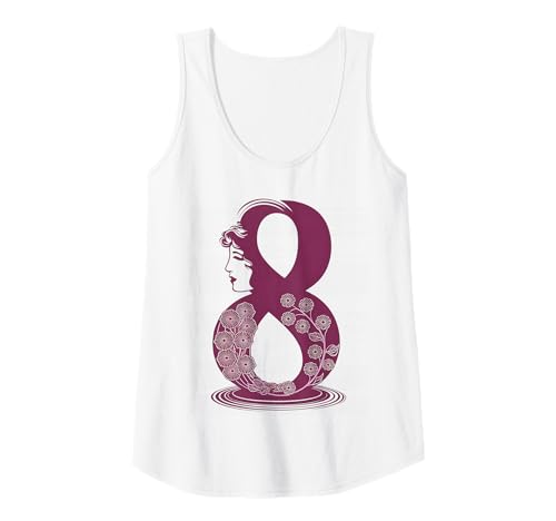 Damen Internationaler Frauentag 8. März Floral Empowerment Design Tank Top von US32 Women’s Day Empowerment Art