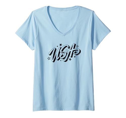 Damen USA - Lustiger 4. Juli T-Shirt mit V-Ausschnitt Damen USA - Lustiger 4. Juli T-Shirt mit V-Ausschnitt von USA 4th Of July