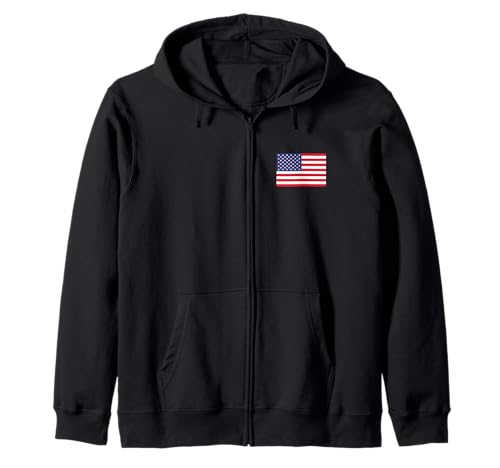 USA-Flagge, Amerika, klassische amerikanische Flagge, Herren, Damen, Kinder Kapuzenjacke von USA America Flag Apparel