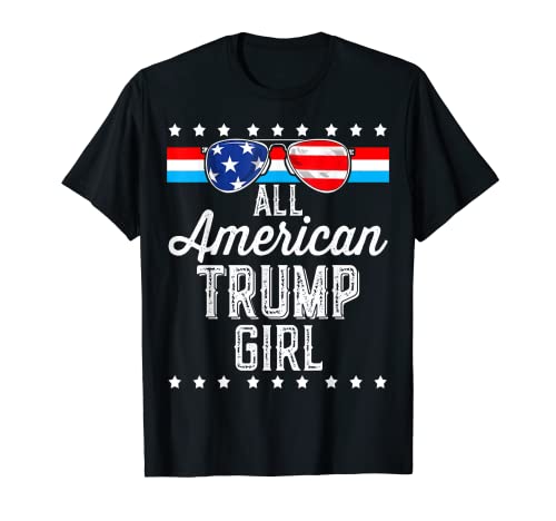 All American Trump Girl American Flag Sonnenbrille Trump Girl T-Shirt von USA FLAG Family Matching Trump 2024 Conservatives