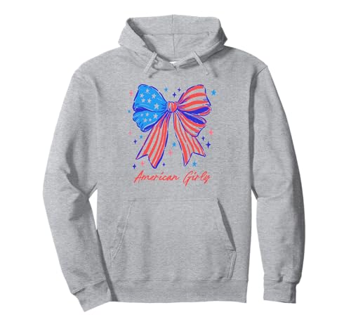 Coquette Bow USA Patriotische amerikanische Flagge 4. Juli Mädchen Pullover Hoodie Coquette Bow USA Patriotische amerikanische Flagge 4. Juli Mädchen Pullover Hoodie von USA Patriotic American Flag Gifts Apparel