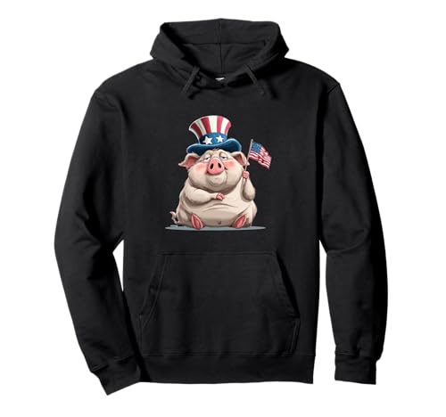 Lazy Pig Kostüm in USA Kleidung für Jungen und Mädchen Pullover Hoodie von USA Pig Outfit